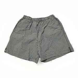 VTG 90s Daniel Cremieux Surf Gear Swim Shorts Mens M Blue Gingham Plaid CHECKER